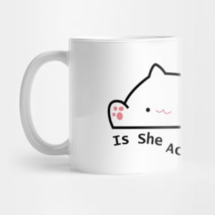 is she acoustic meme tiktok cat Mug